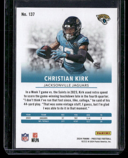 2024 Panini Prestige #137 Christian Kirk Dots Xtra Points