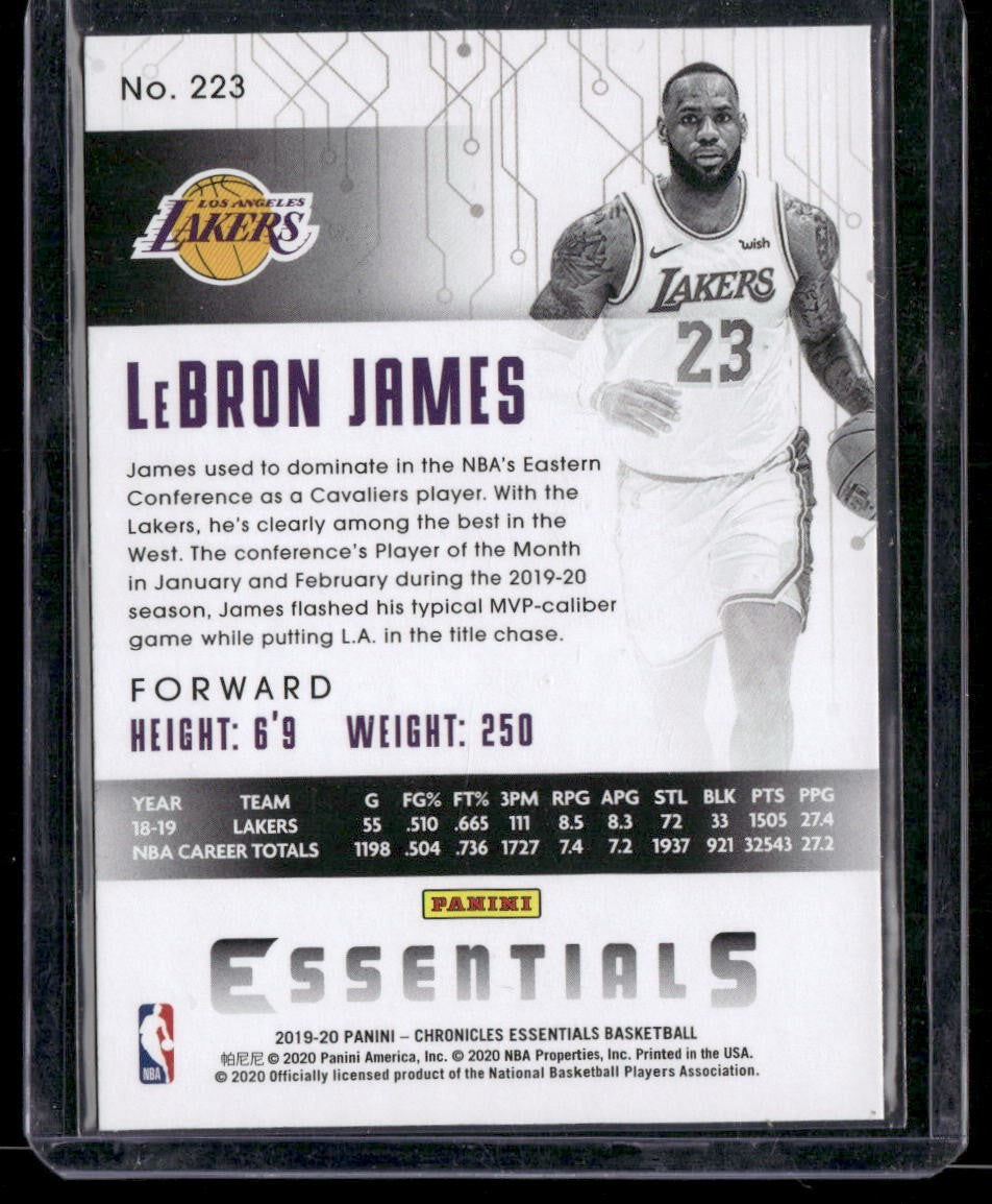 2019-20 Panini Chronicles #223 LeBron James