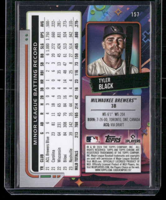 2024 Topps Chrome Cosmic #157 Tyler Black