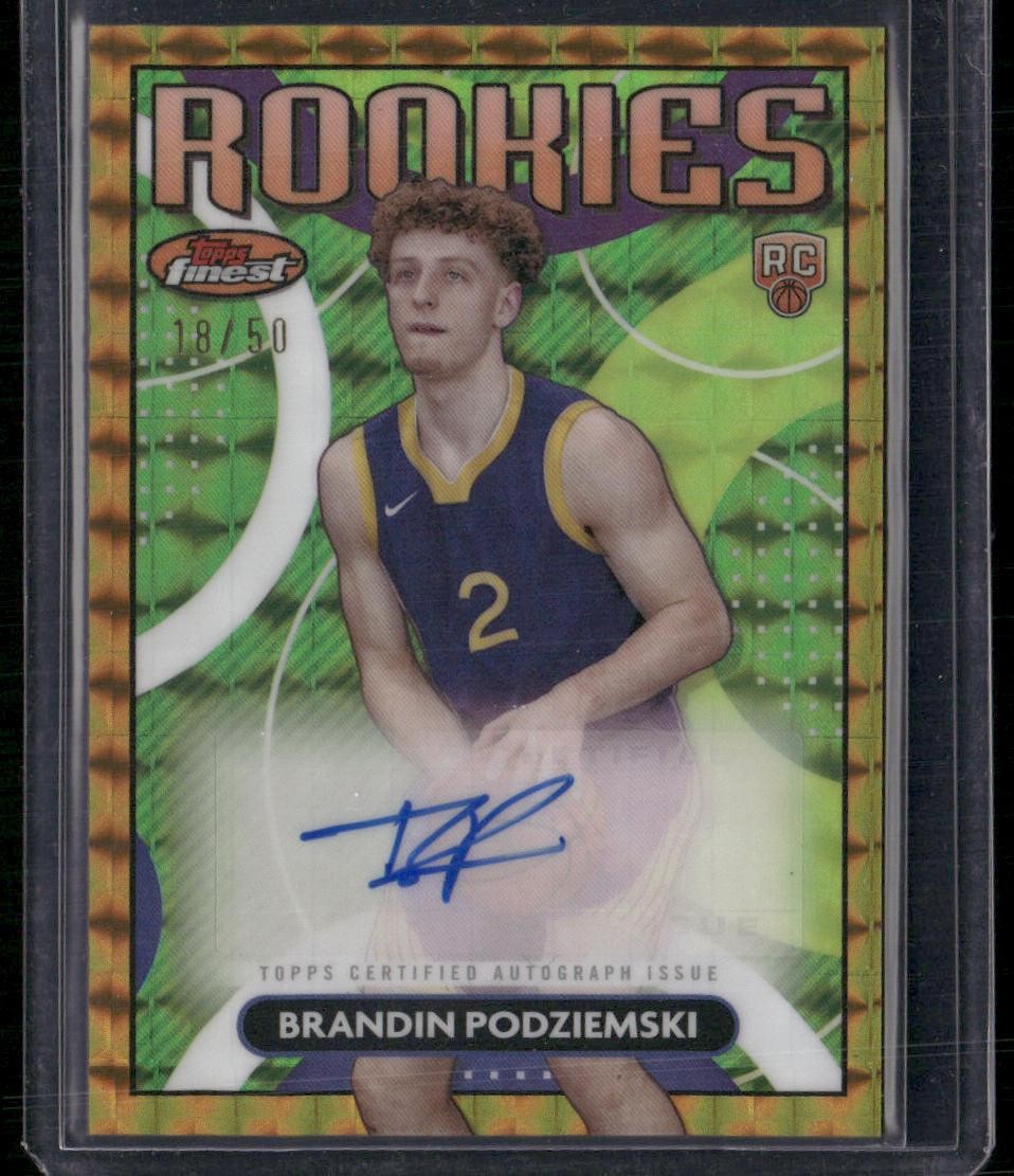 2023-24 Finest Brandin Podziemski Rookie Finest Auto Gold Geometric /50