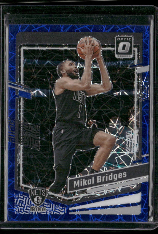 2023-24 Donruss Optic #199 Mikal Bridges Blue Velocity