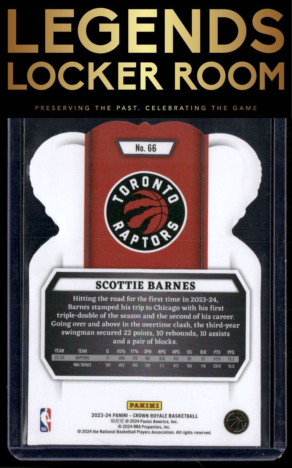 2023-24 Panini Crown Royale #66 Scottie Barnes