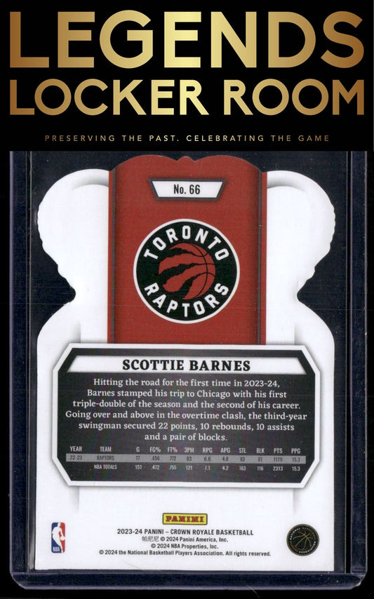 2023-24 Panini Crown Royale #66 Scottie Barnes