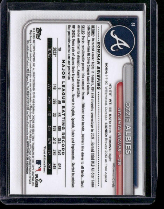 2024 Bowman Chrome #81 Ozzie Albies