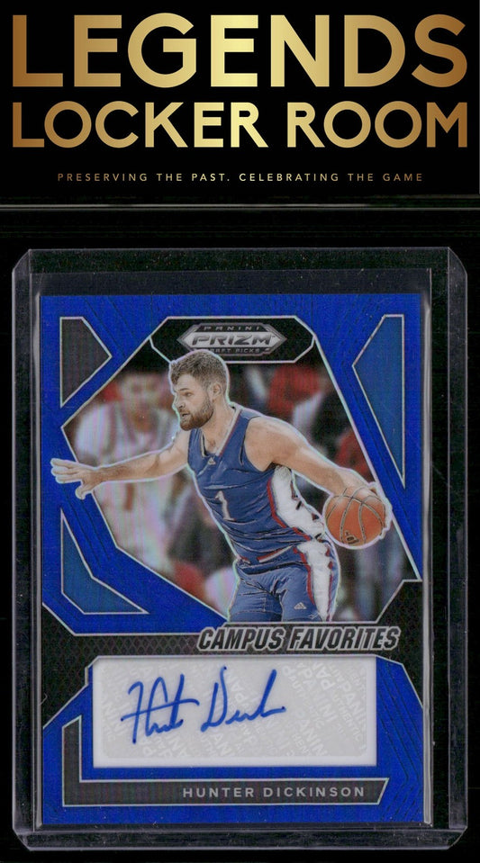 2024 Panini Prizm Draft Picks Hunter Dickinson Campus Fav Auto Blue #/149