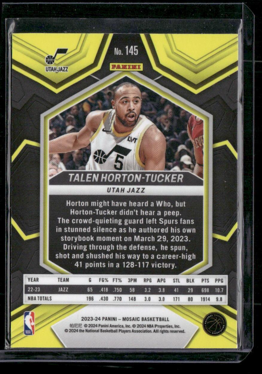 2023-24 Panini Mosaic #145 Talen Horton-Tucker