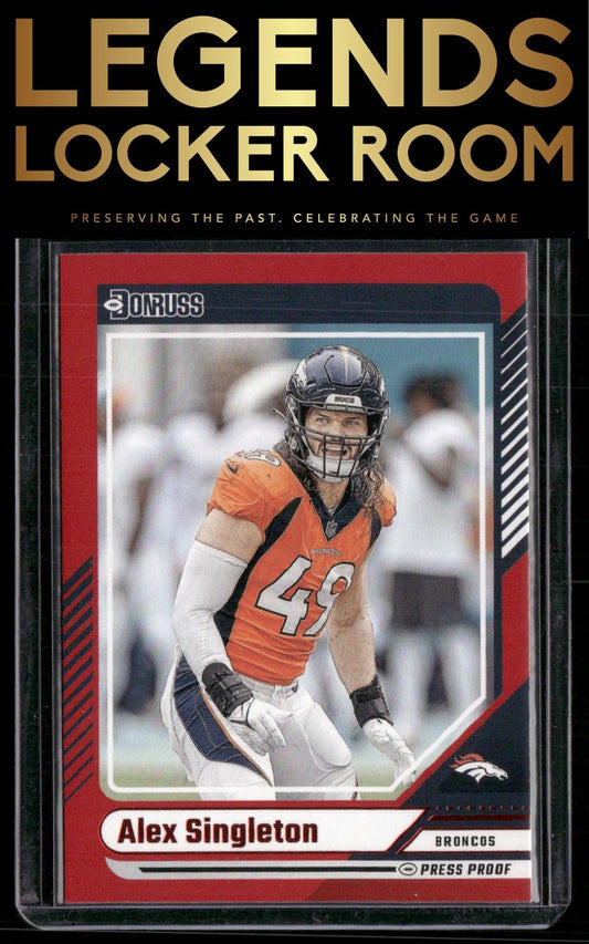2024 Donruss #231 Alex Singleton Press Proof Red