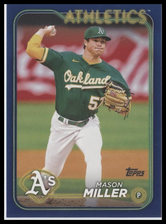 2024 Topps Oakland Athletics #427 Mason Miller Blue