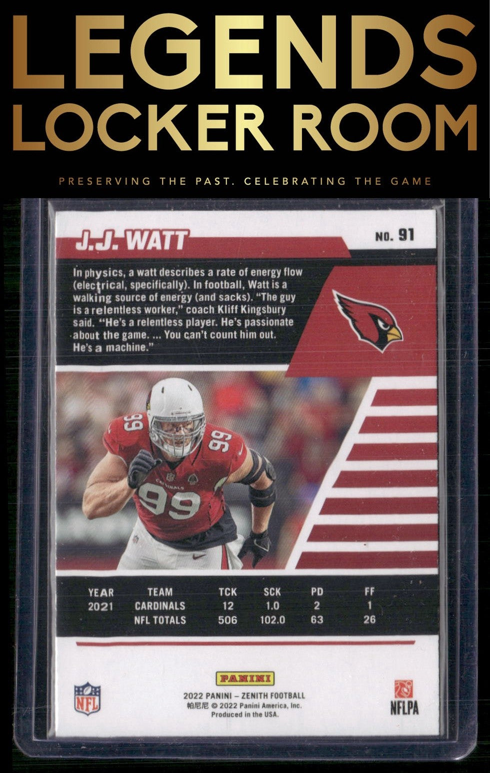 2022 Zenith #91 J.J. Watt Retail