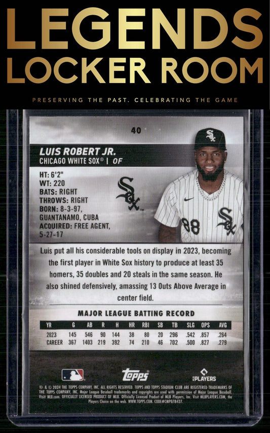 2024 Stadium Club #40 Luis Robert Jr.