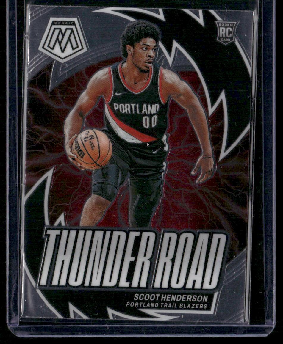 2023-24 Panini Mosaic #14 Scoot Henderson Thunder Road
