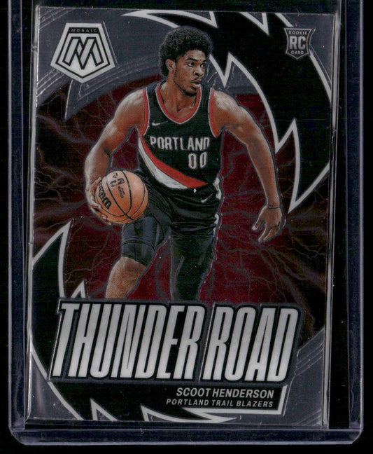 2023-24 Panini Mosaic #14 Scoot Henderson Thunder Road