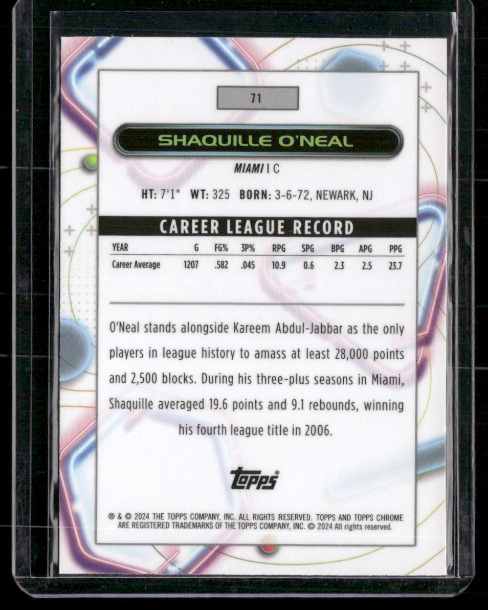 2023-24 Topps Chrome Cosmic #71 Shaquille O'Neal