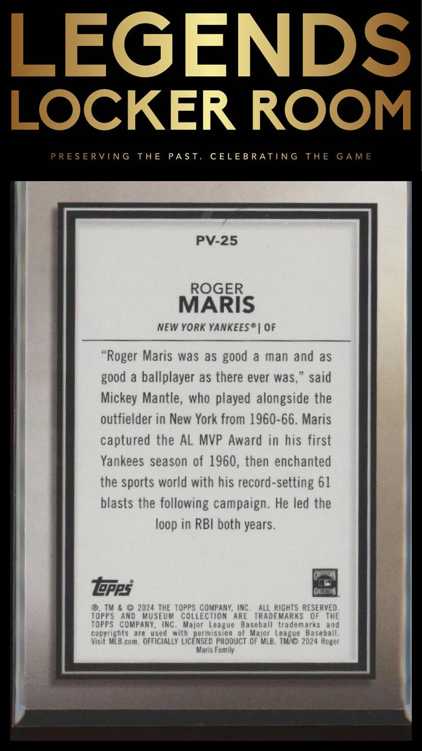 2024 Topps Museum Collection #PV-25 Roger Maris Private Viewing
