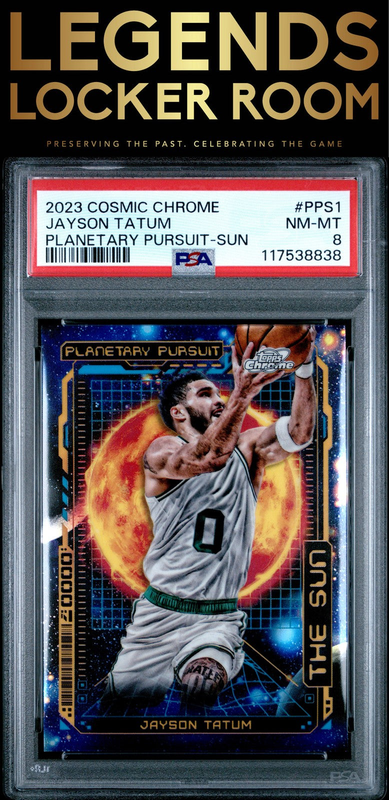 2023 Topps Cosmic Chrome Planetary Pursuit Jayson Tatum Sun PSA 8