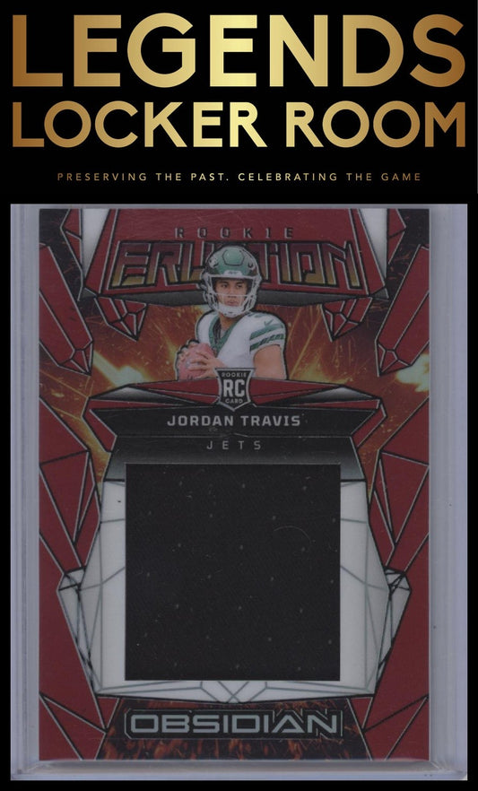 2024 Panini Obsidian Jordan Travis Rookie Eruption Materials Red #/75