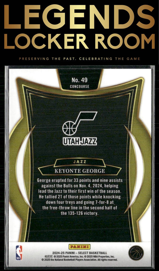 2024-25 Panini Select #49 Keyonte George
