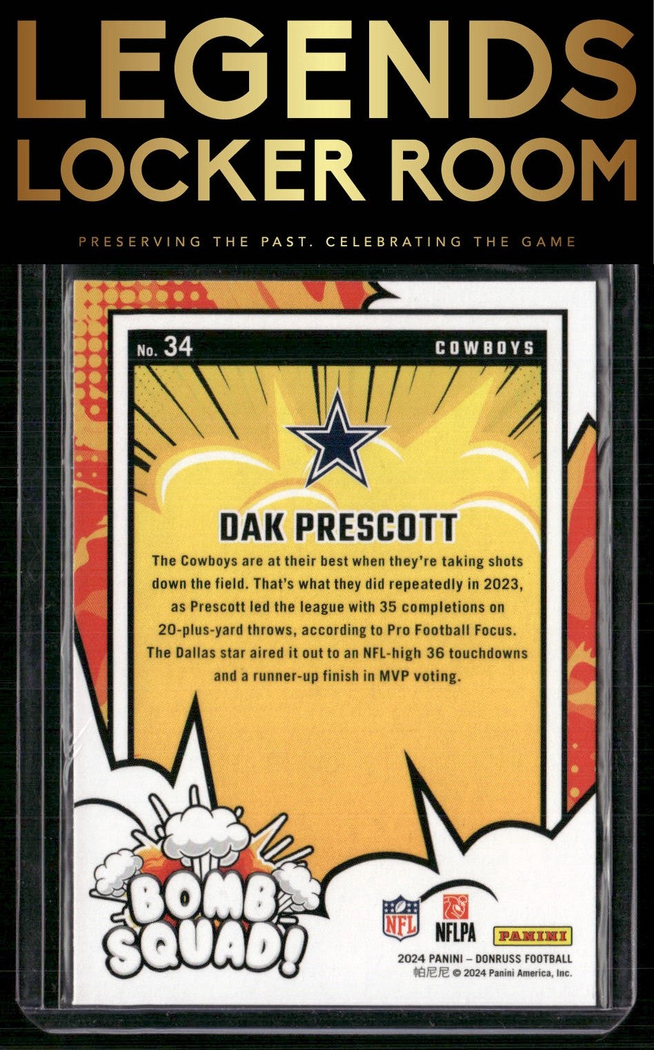 2024 Donruss #34 Dak Prescott Bomb Squad