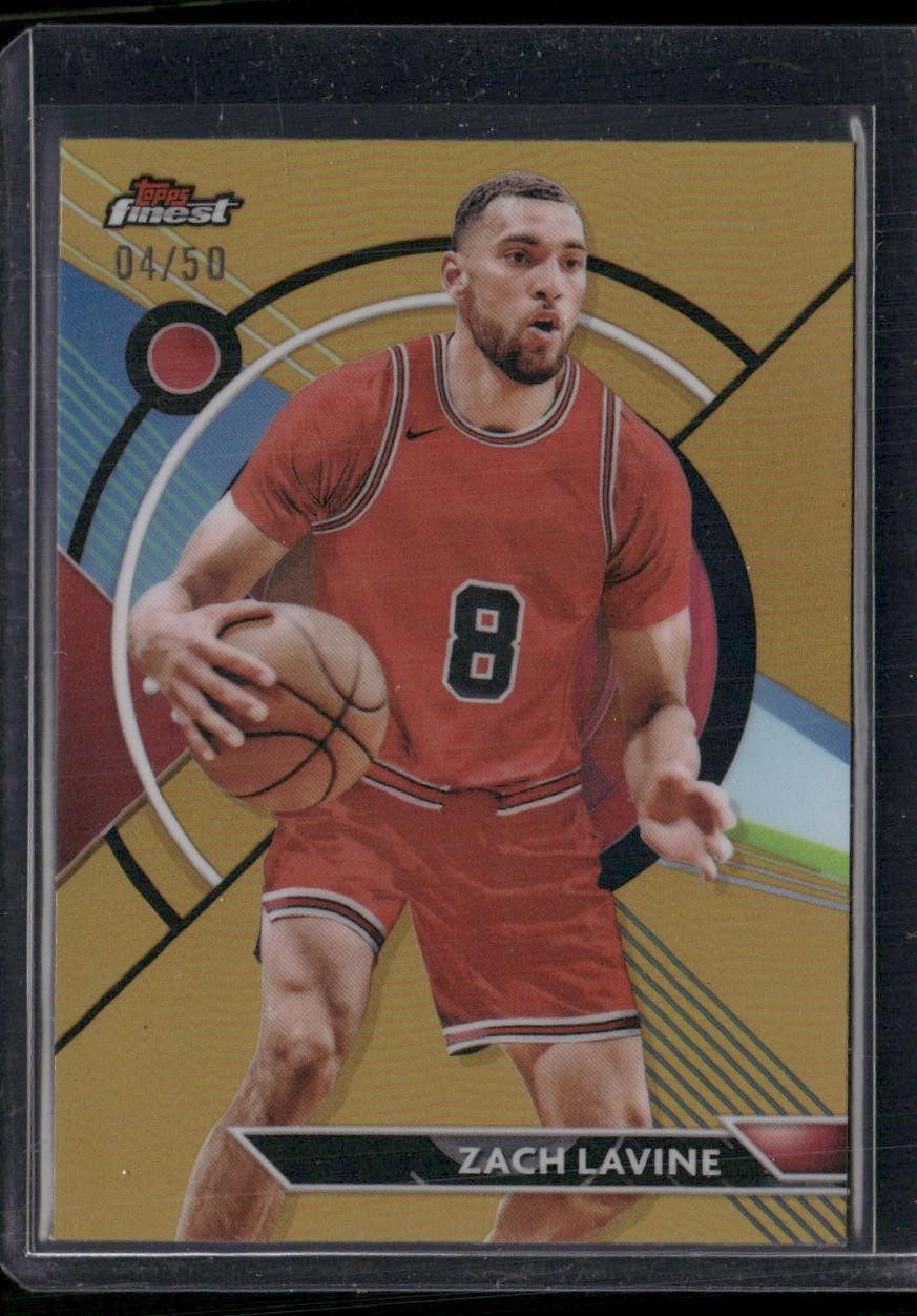 2023-24 Finest #10 Zach LaVine Gold Refractors #/50