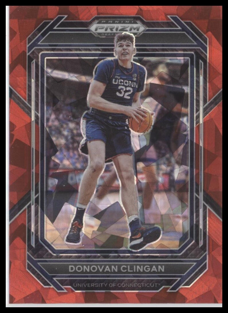 2023 Panini Prizm Draft Picks #48 Donovan Clingan Red Ice