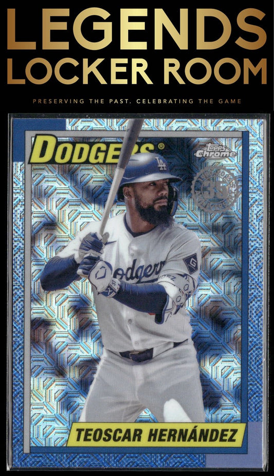 2025 Topps Teoscar Hernández 1990 Topps Baseball 35th Chrome Mojo