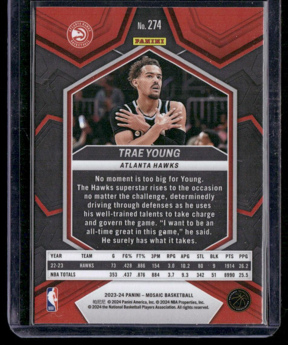 2023-24 Panini Mosaic #274 Trae Young