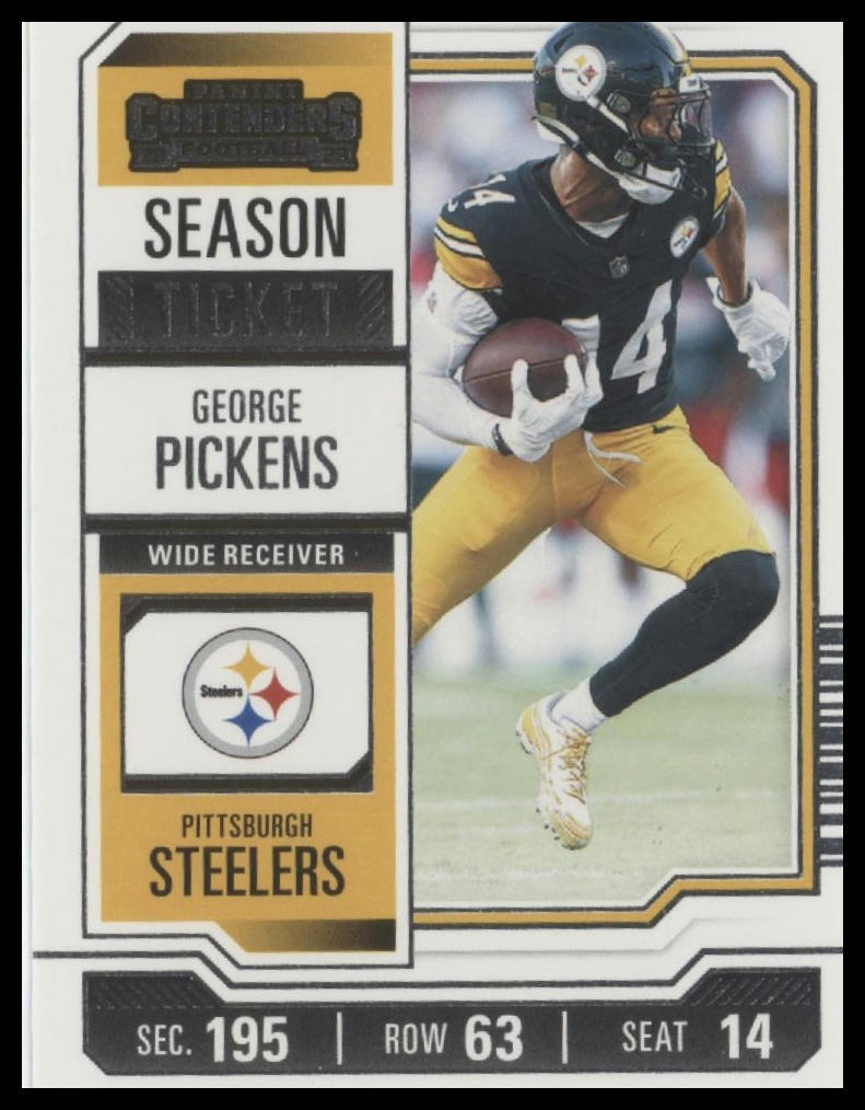 2023 Panini Contenders #82 George Pickens Season Ticket Retail