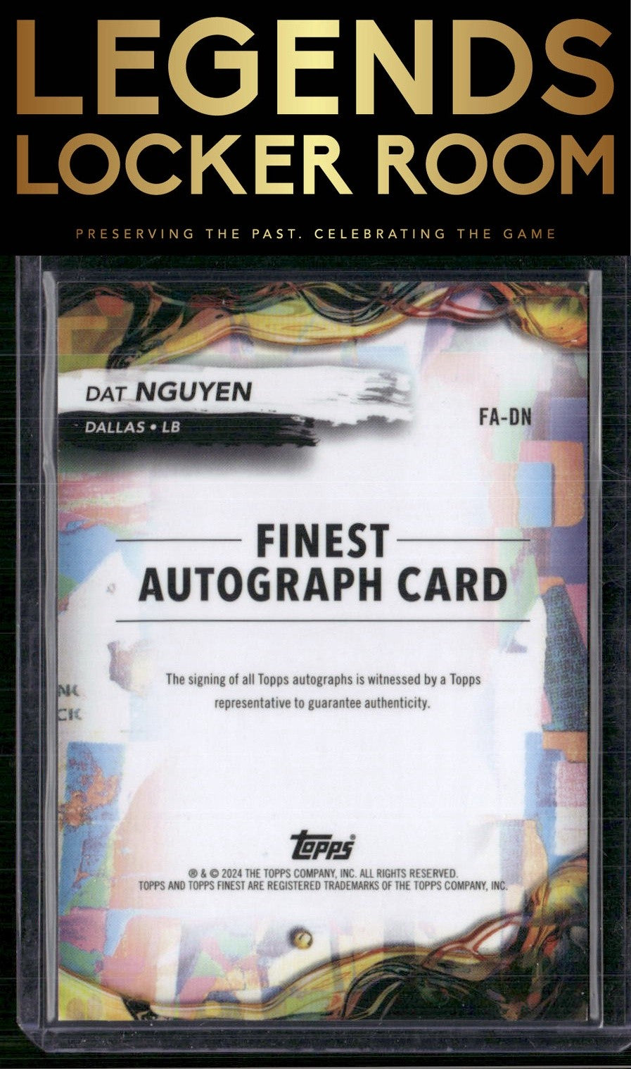 2024 Finest #FA-DN Dat Nguyen Finest Autographs Blue Checkerboard Refractor #/99