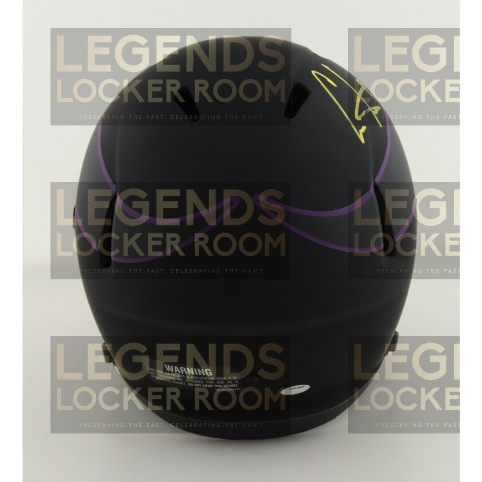 Cris Carter Signed Vikings Eclipse Matte Riddell Speed F/S Replica Helmet -