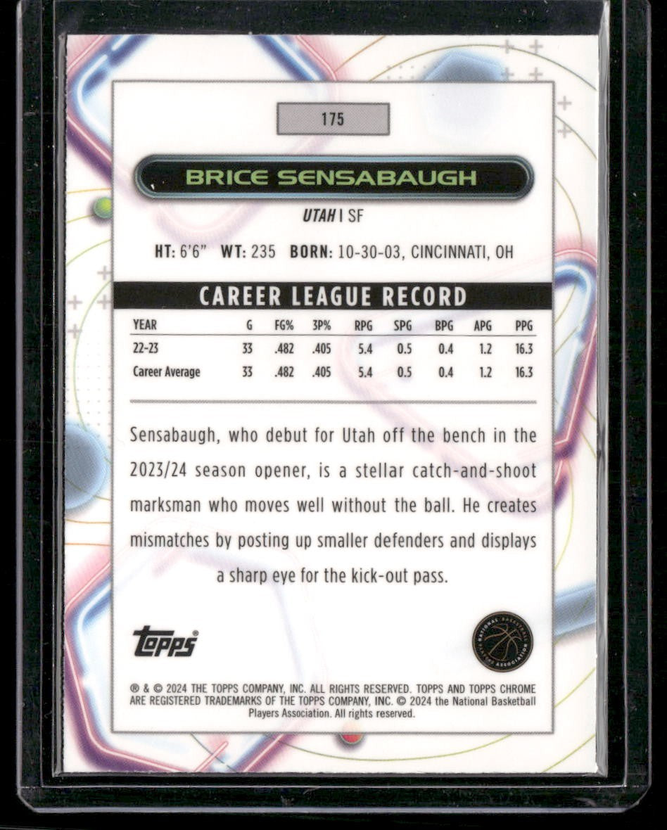 2023-24 Topps Chrome Cosmic #175 Brice Sensabaugh