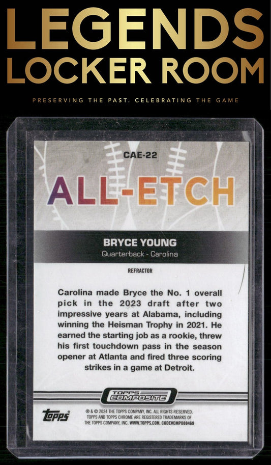 2023 Topps Composite #CAE-22 Bryce Young Chrome All-Etch Refractor