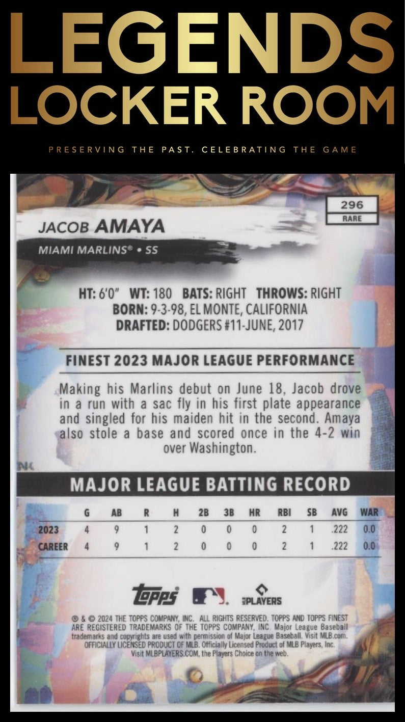 2024 Finest #296 Jacob Amaya