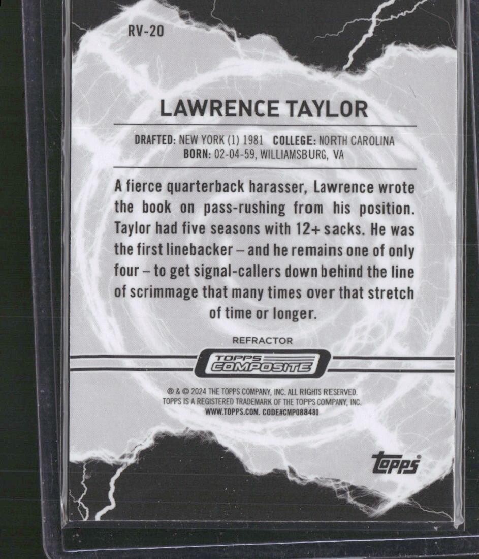 2023 Topps Composite #RV-20 Lawrence Taylor Resurgence Voltaic Refractor