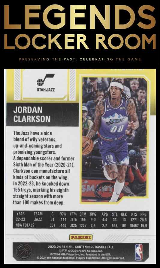 2023-24 Panini Contenders #34 Jordan Clarkson Season Ticket Retail