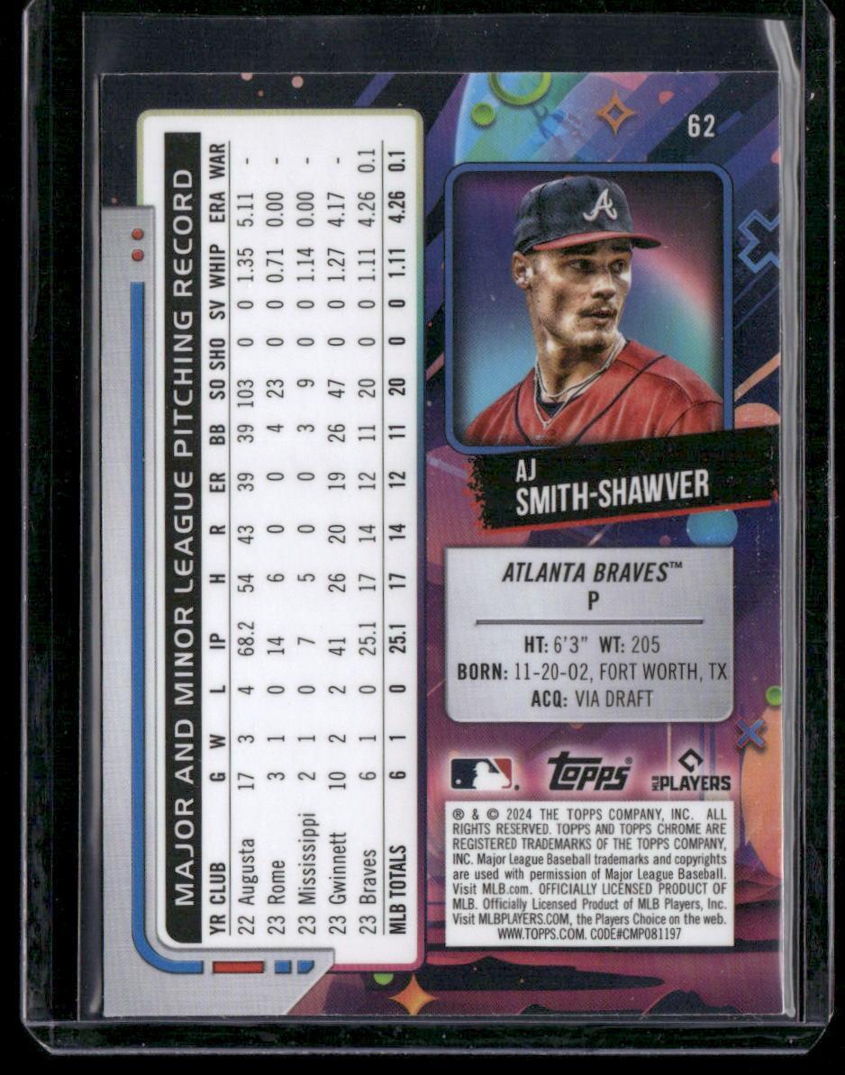 2024 Topps Chrome Cosmic #62 AJ Smith-Shawver