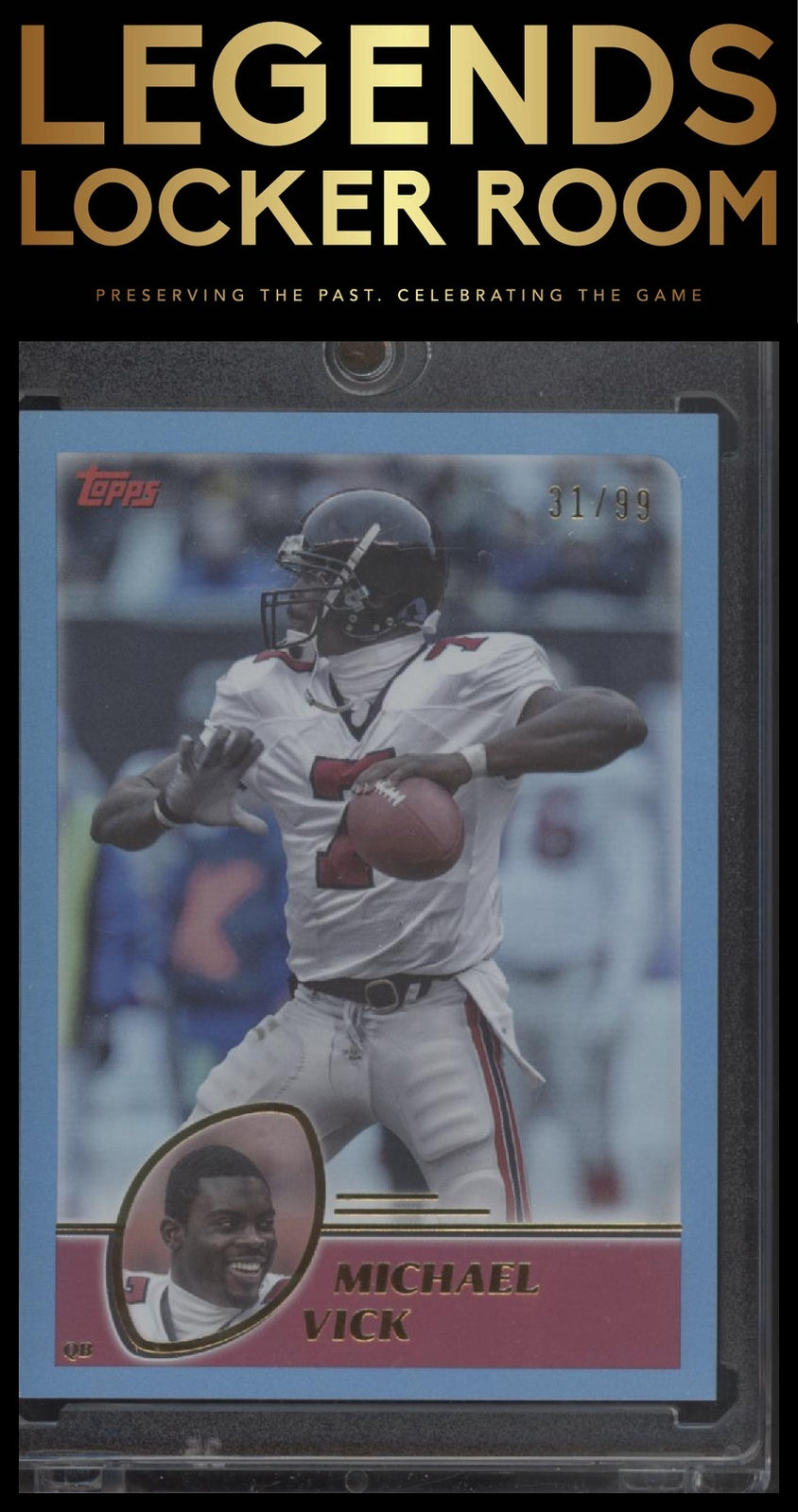 2023 Topps Composite #431 Michael Vick Archives Blue Rainbow Foilboard #/99