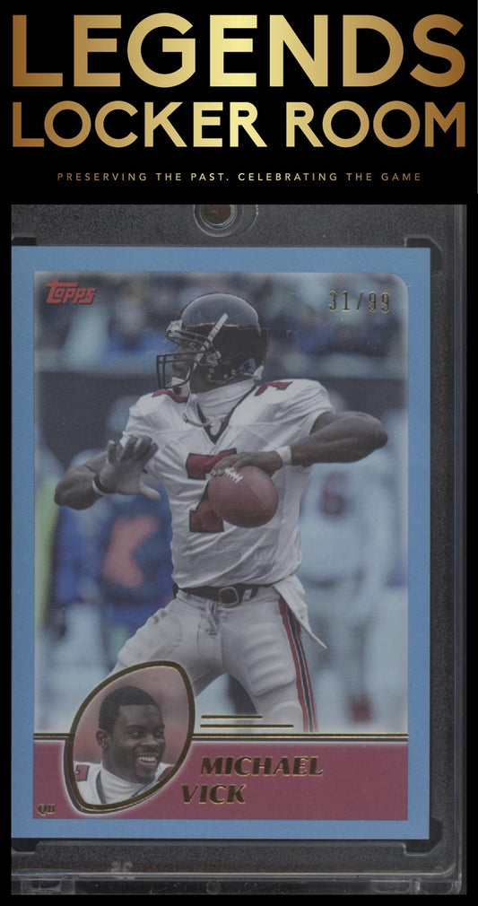 2023 Topps Composite #431 Michael Vick Archives Blue Rainbow Foilboard #/99