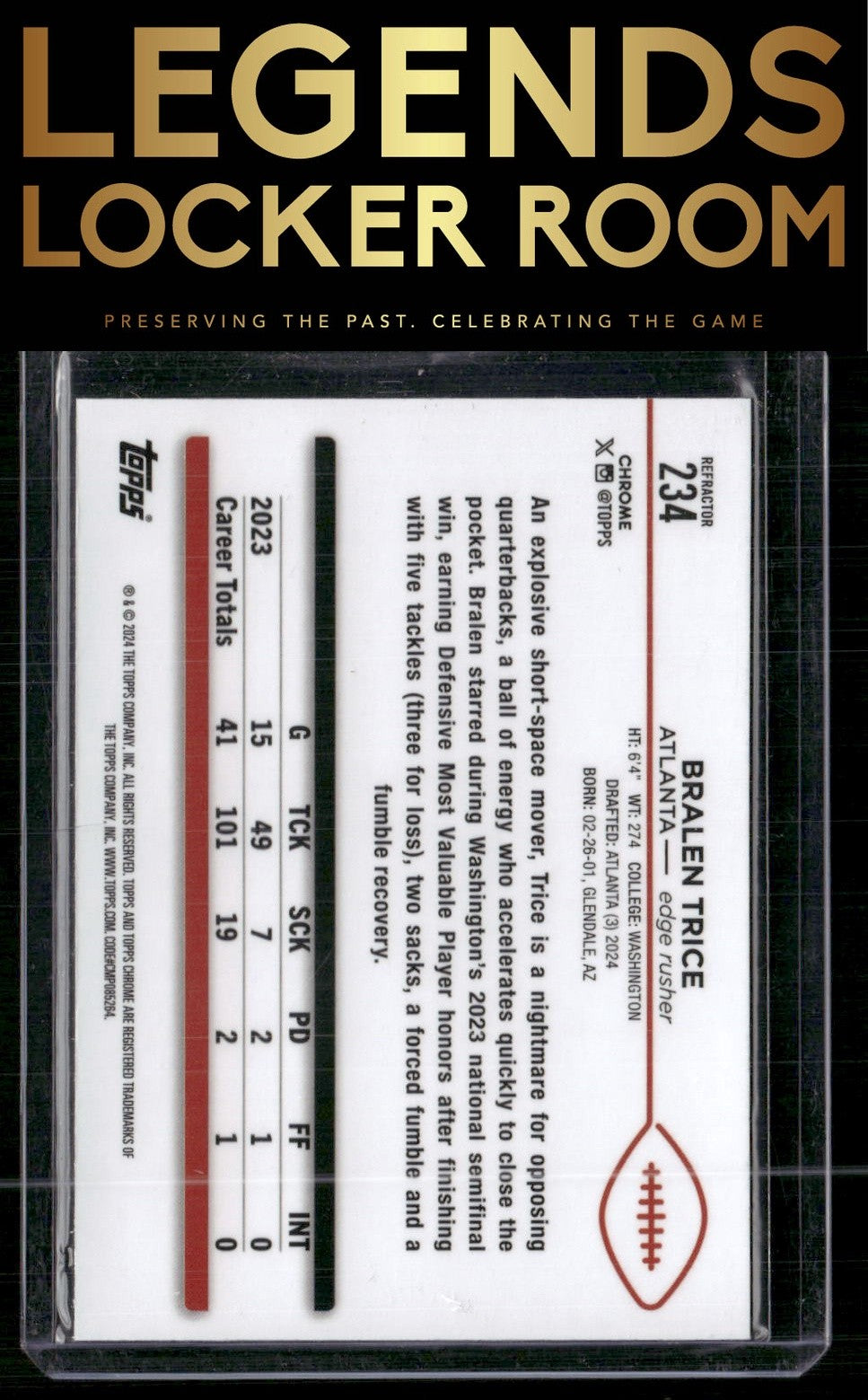 2024 Topps Chrome #234 Bralen Trice Refractor