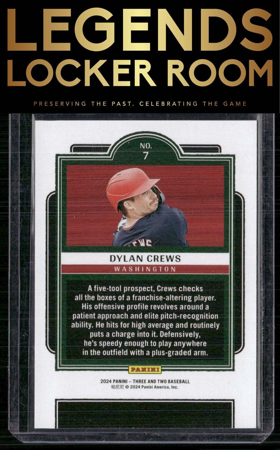 2024 Panini Three and Two #7 Dylan Crews Full Count (Insert) #/99