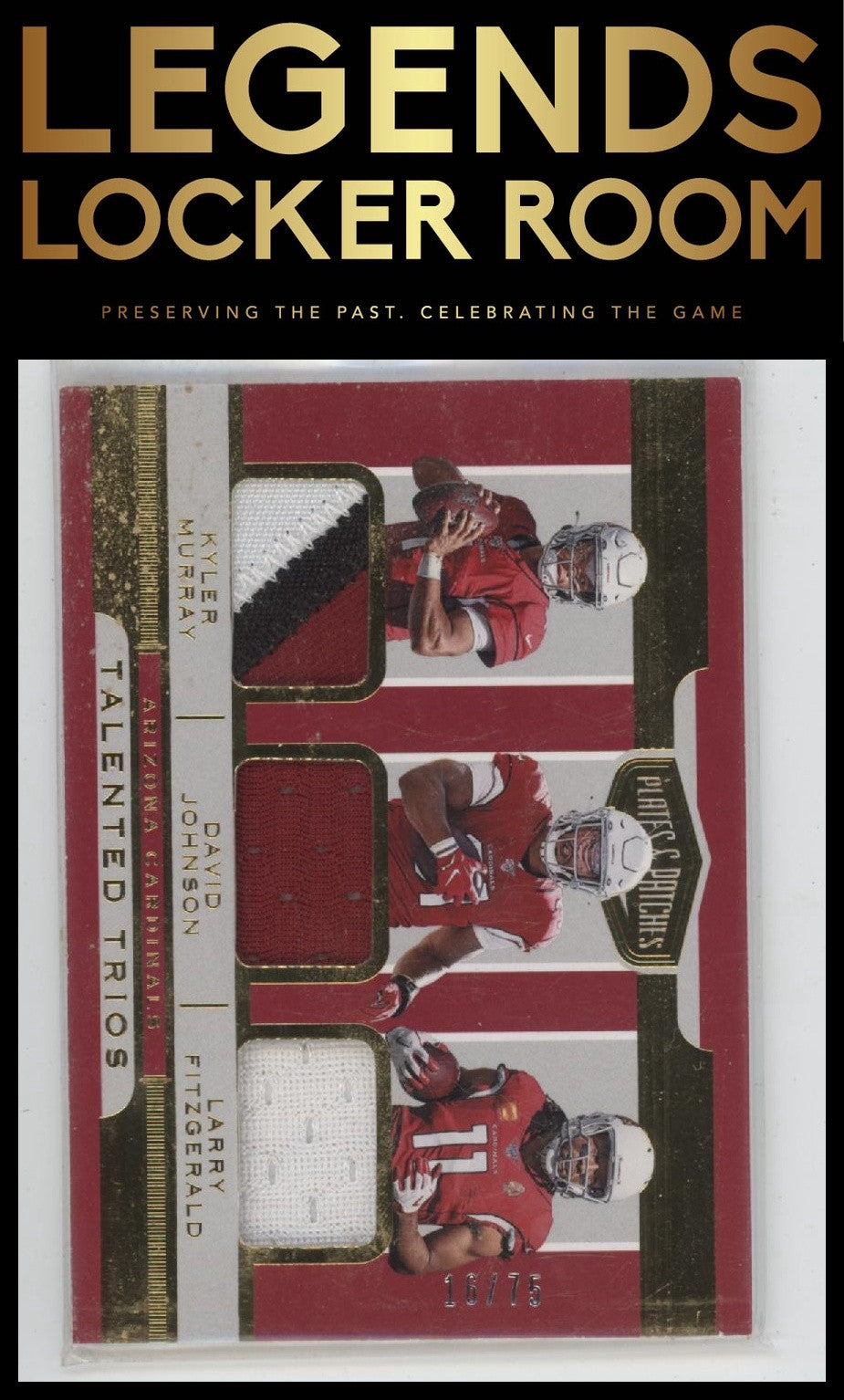 2019 Plates and Patches #TT2 Murray/Johnson/Fitzgerald Talented Trio /75
