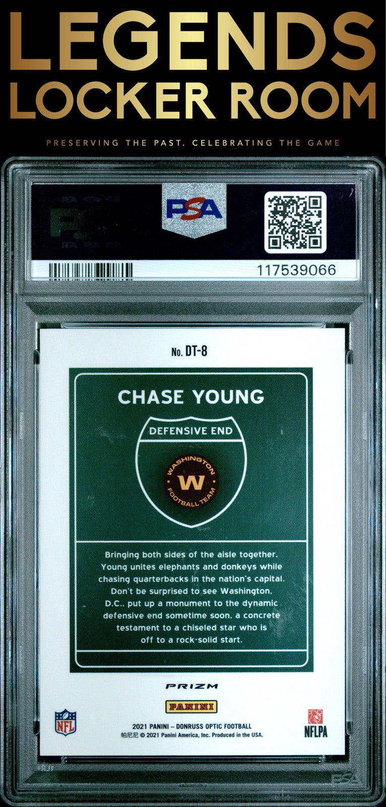 2021 Panini Donruss Optic Downtown #DT8 Chase Young Downtown PSA 10