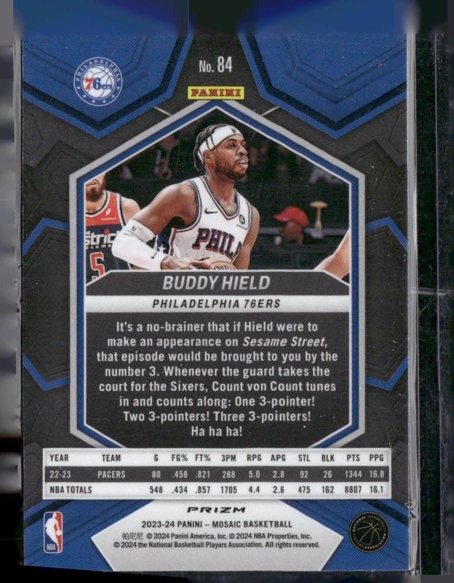 2023-24 Panini Mosaic #84 Buddy Hield Green