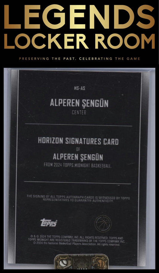 2023-24 Topps Midnight #HS-AS Alperen Sengün Horizon Signatures Twilight #/199