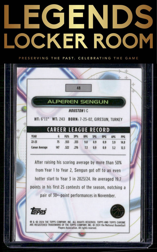 2023-24 Topps Chrome Cosmic #48 Alperen Sengun