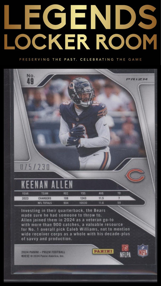 2024 Panini Prizm #49 Keenan Allen Blue Wave #/230