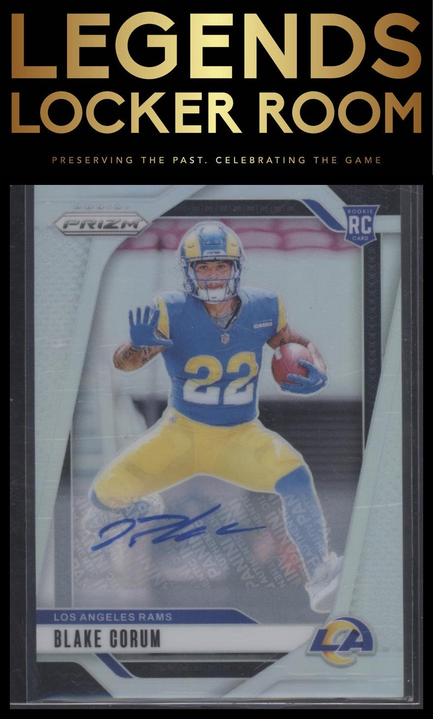 2024 Panini Prizm #308 Blake Corum Rookie Autographs Silver Prizm