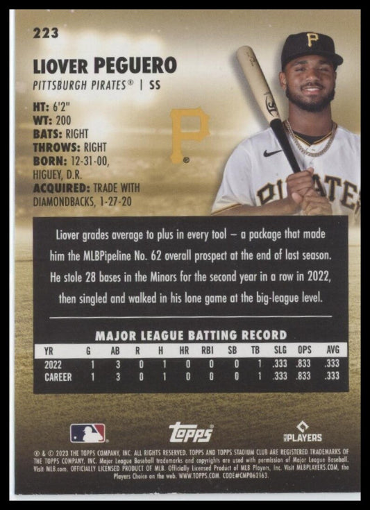 2023 Stadium Club #223 Liover Peguero