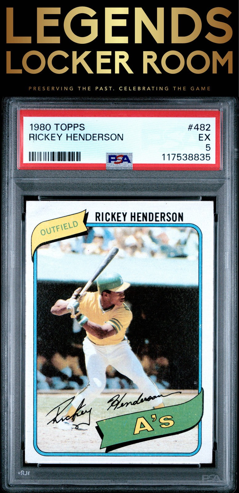 1980 Topps #482 Rickey Henderson PSA 5