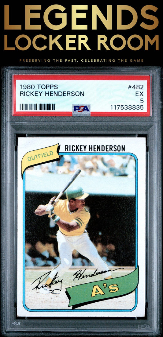 1980 Topps #482 Rickey Henderson PSA 5