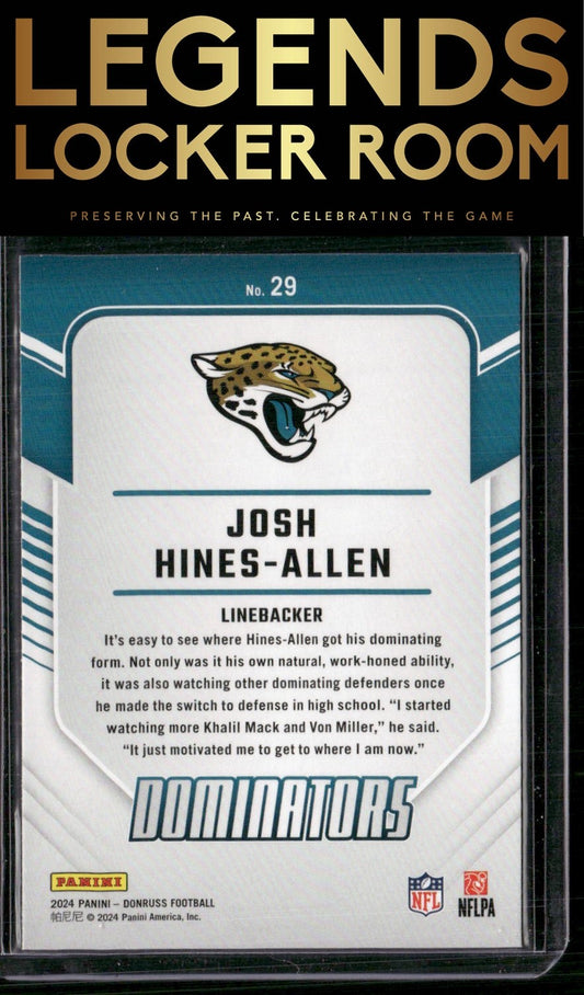 2024 Donruss #29 Josh Hines-Allen Dominators
